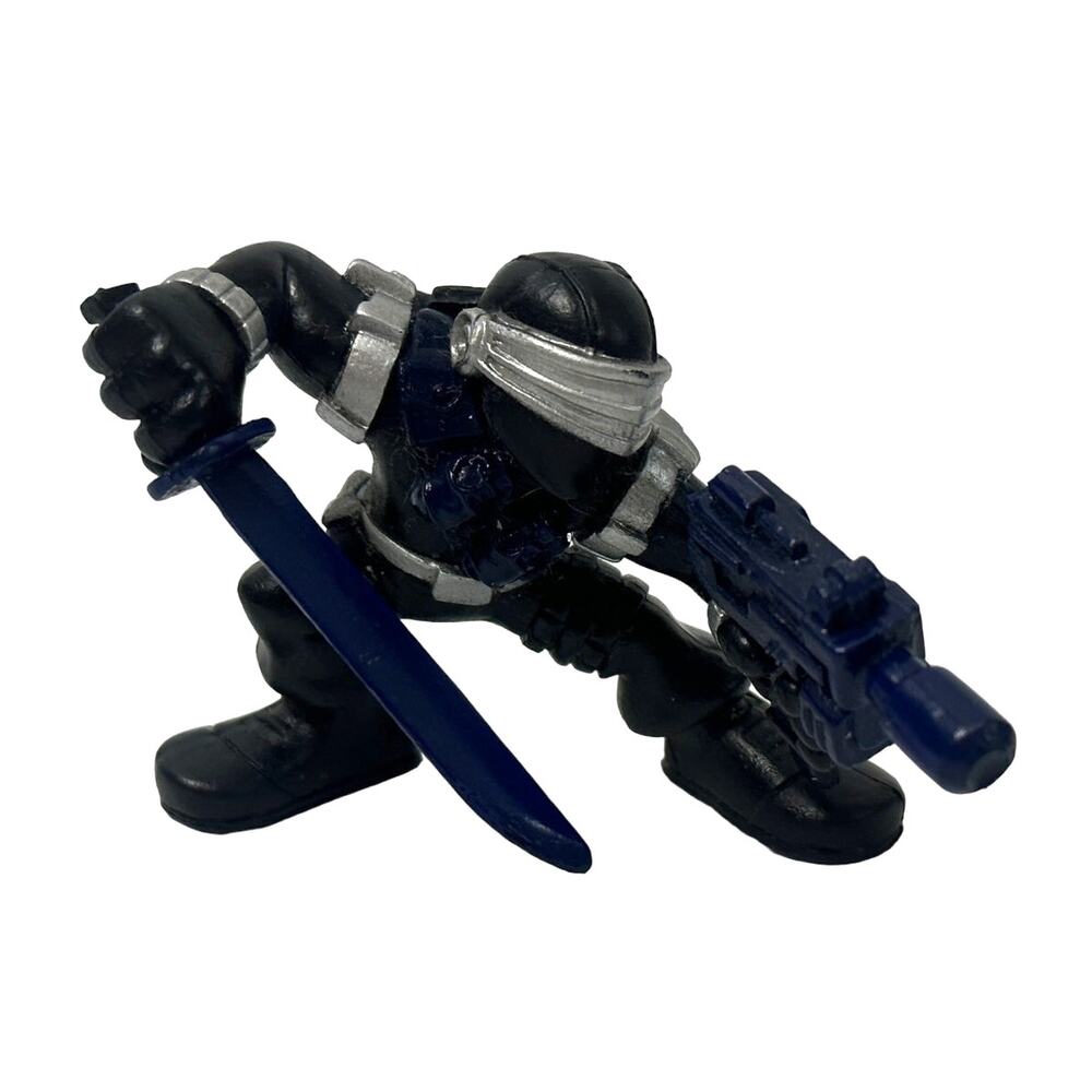 GI Joe Combat Heroes Snake Eyes Action Figure Toy Chunky Black Blue 2009 Hasbro
